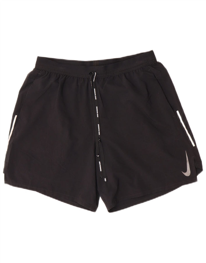 Pantaloncini sportivi Nike Dri Fit da donna, grandi, in poliestere nero