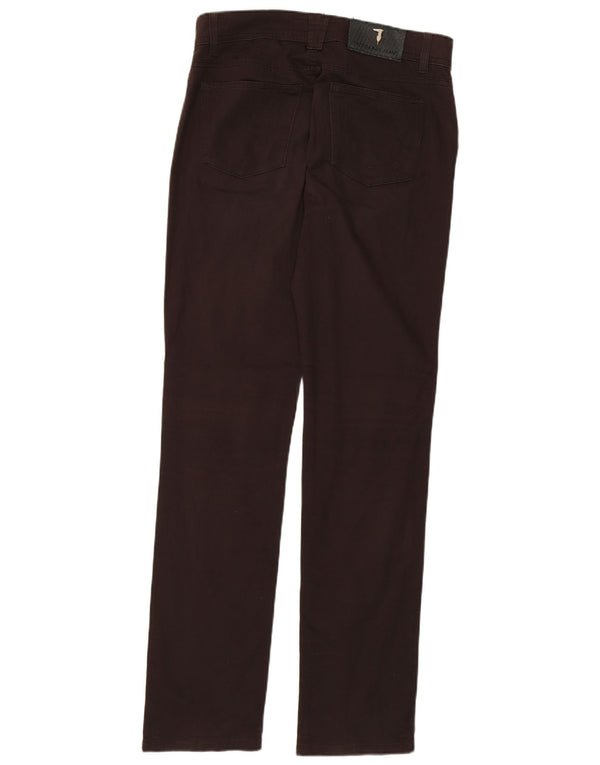 Pantaloni Casual Donna Slim Fit Trussardi W27 L31 Cotone Marrone