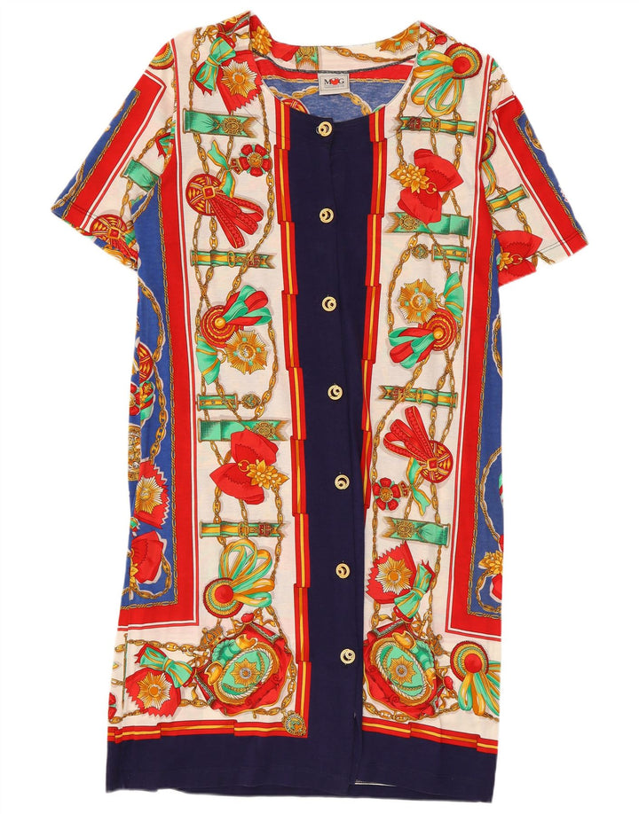 Abito chemisier da donna con motivo astratto Maglificio MG IT 50 XL multicolore