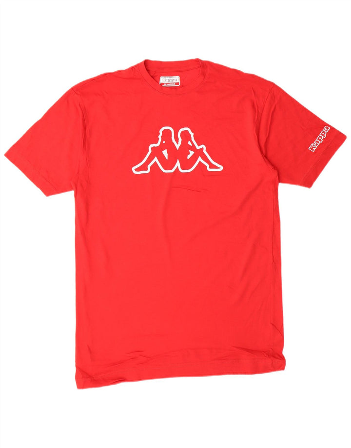 T-shirt grafica KAPPA per ragazzi 15-16 anni XL rossa in cotone
