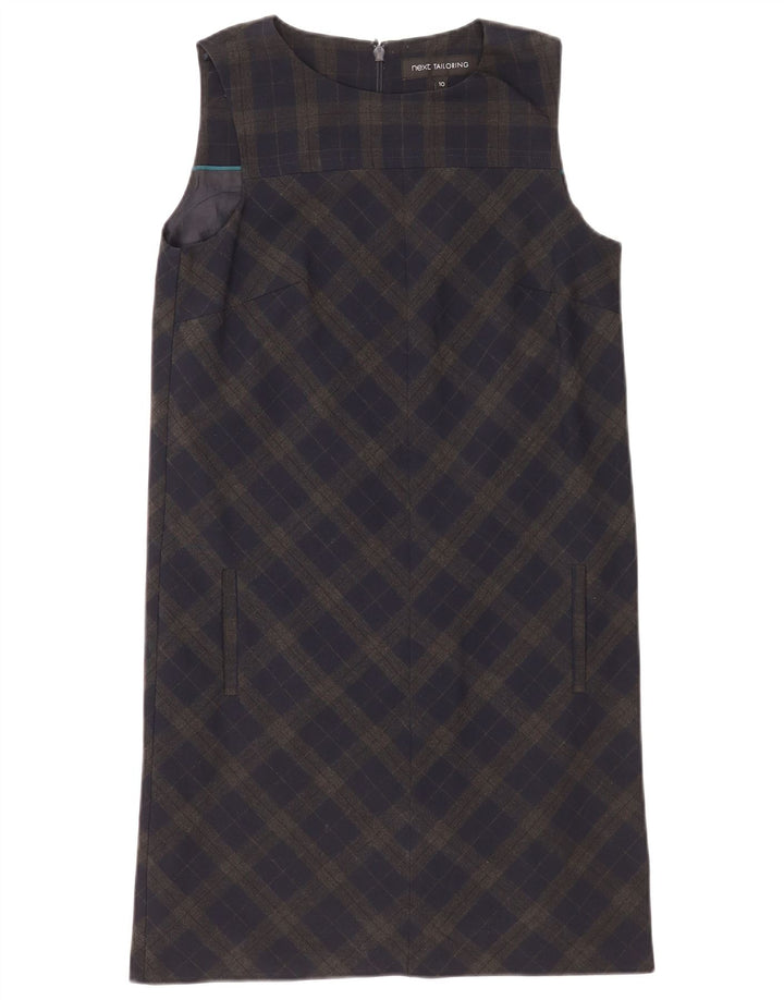 Abito a trapezio regolare senza maniche da donna UK 10 Piccolo scozzese verde
