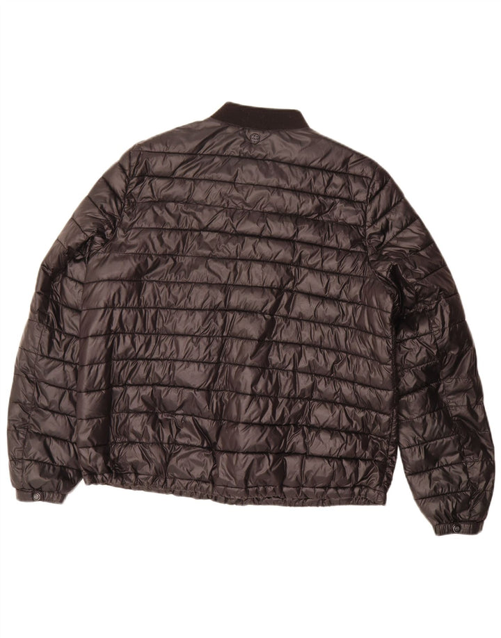 Giacca imbottita da donna Massimo Dutti UK 16 grande poliestere nero