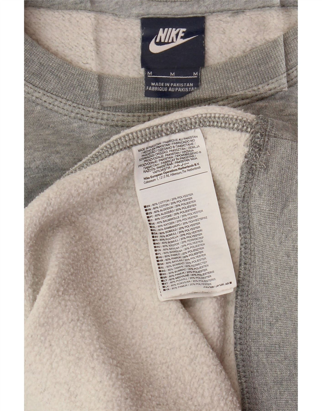 Felpa da uomo NIKE Maglione in cotone grigio medio