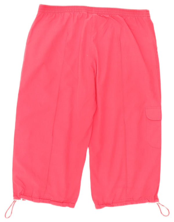 Pantaloncini cargo da donna Adidas Bermuda UK 14 Large W32 poliestere rosa