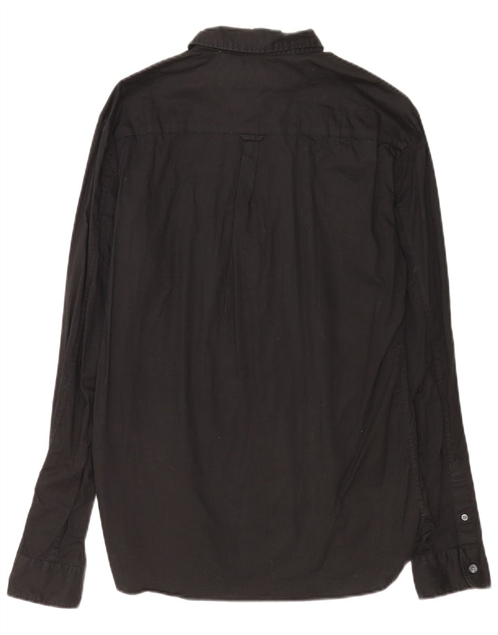 Camicia da uomo All Saints piccola in cotone nero