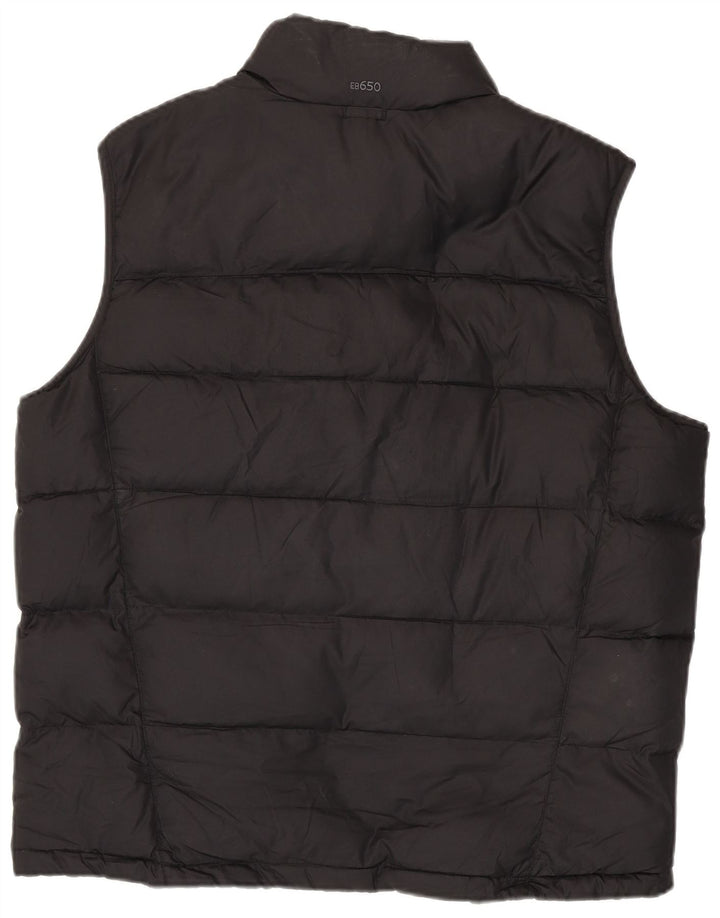 EDDIE BAUER Gilet imbottito da uomo UK 40 Large Nero Poliestere