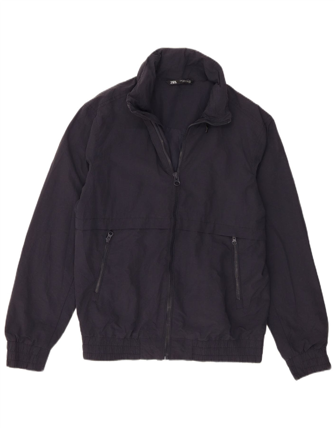 Giubbotto bomber da uomo Zara UK 36 piccolo in nylon blu navy