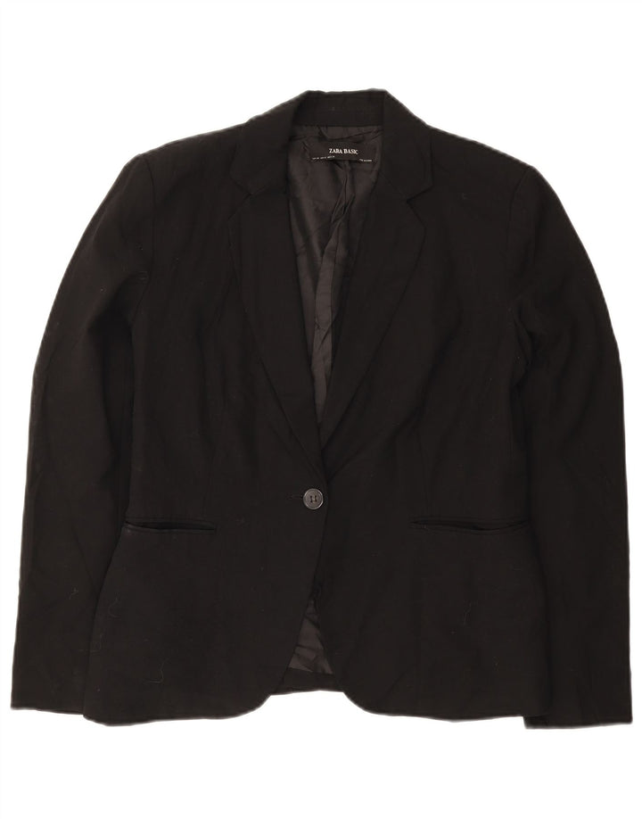 Giacca blazer a 1 bottone da donna Zara EU 40 poliestere nero medio