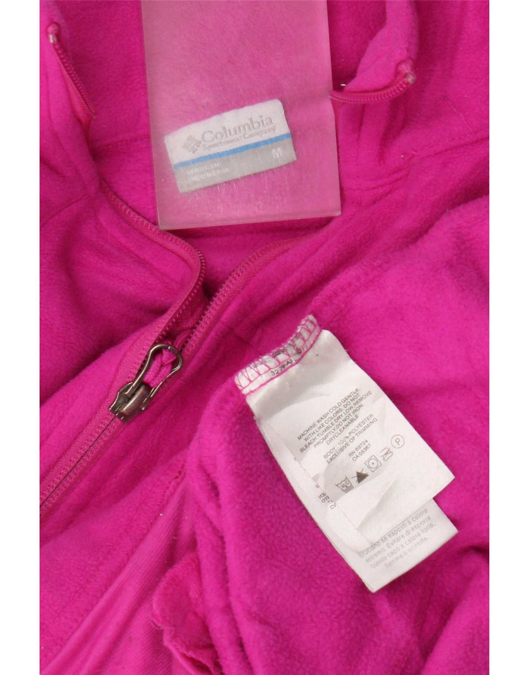 Giacca in pile da donna Columbia UK 14 poliestere rosa medio