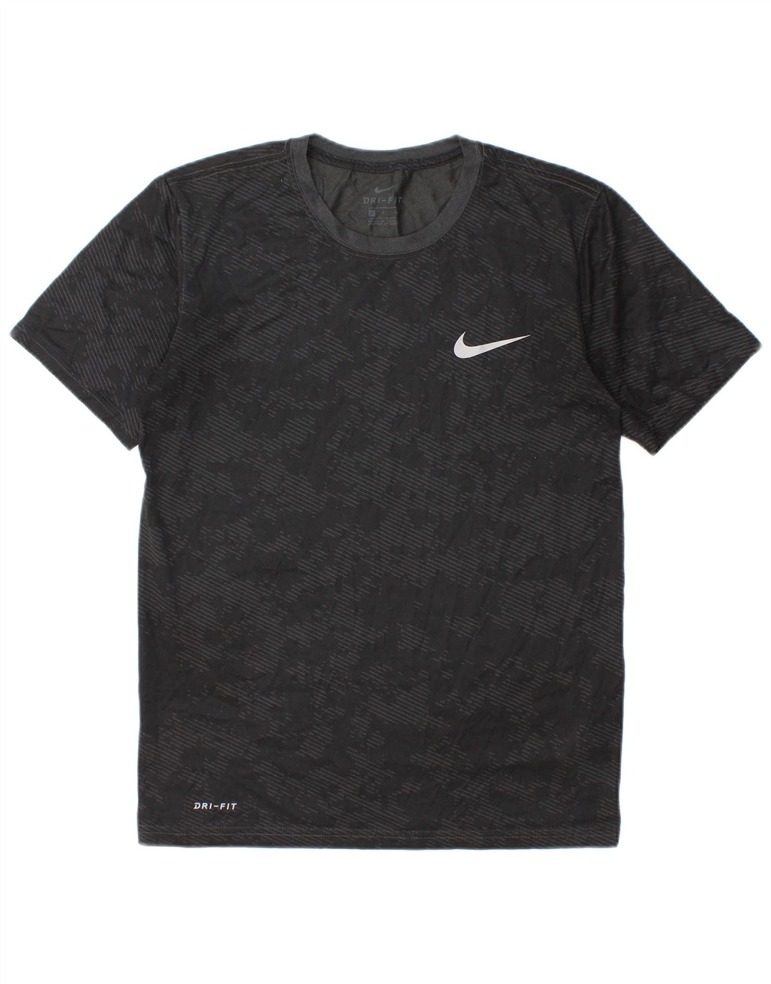 T-shirt Nike Dri Fit da uomo, piccola, in poliestere mimetico nero