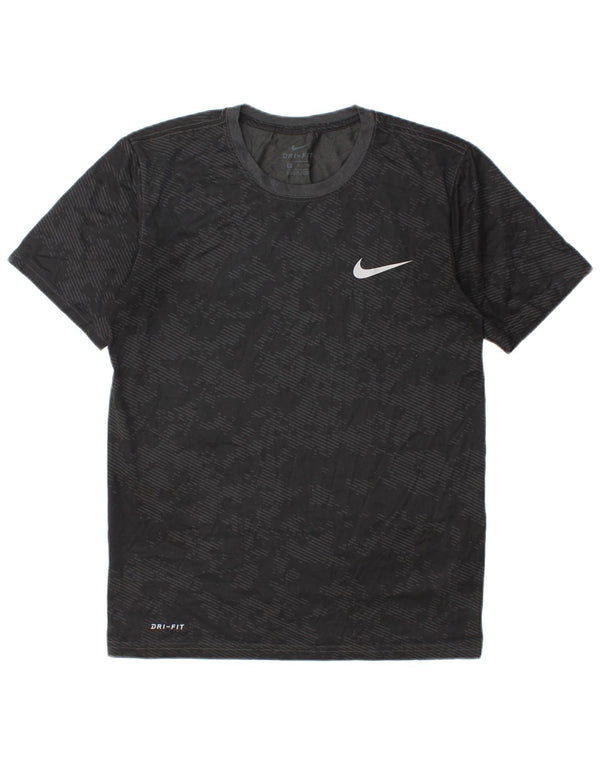 T-shirt Nike Dri Fit da uomo, piccola, in poliestere mimetico nero