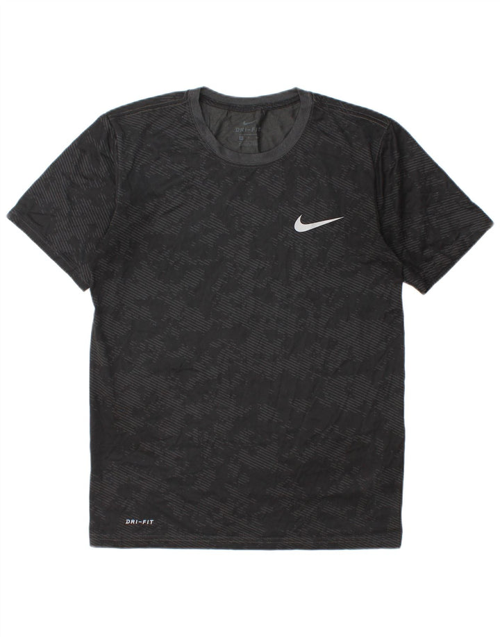 T-shirt Nike Dri Fit da uomo, piccola, in poliestere mimetico nero