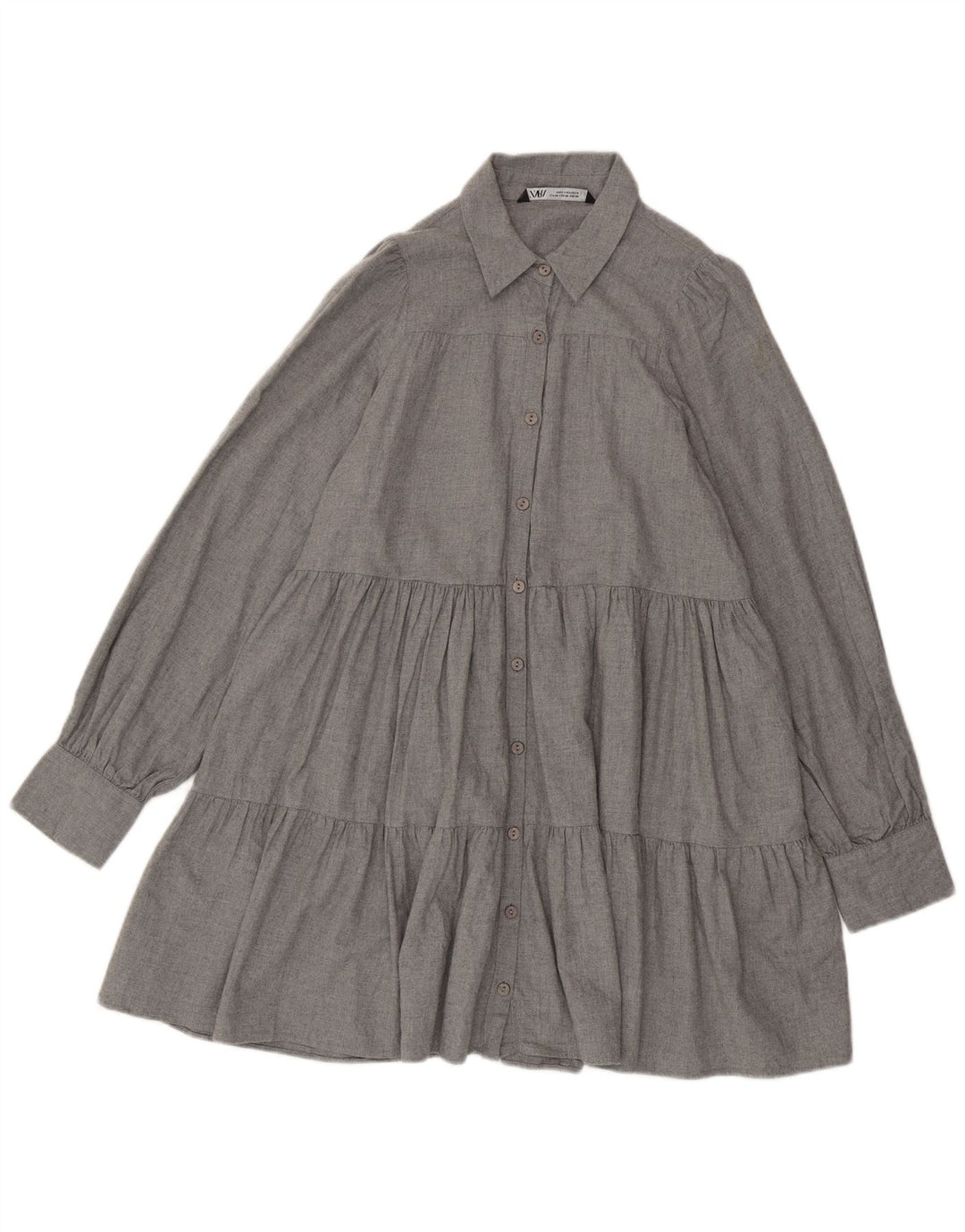 Abito chemisier oversize da donna Zara UK 6 XS Grigio