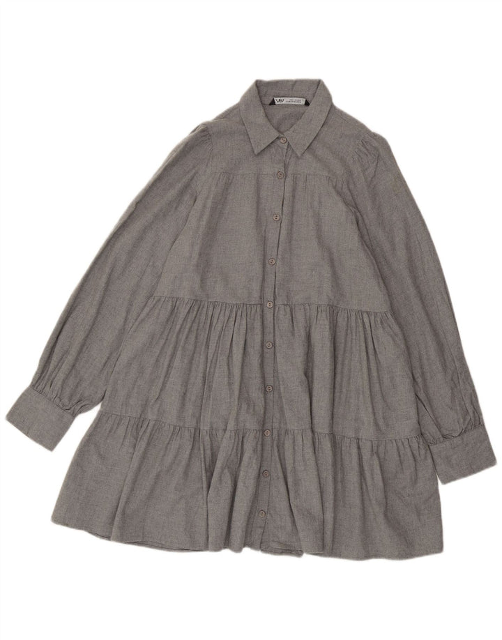 Abito chemisier oversize da donna Zara UK 6 XS Grigio