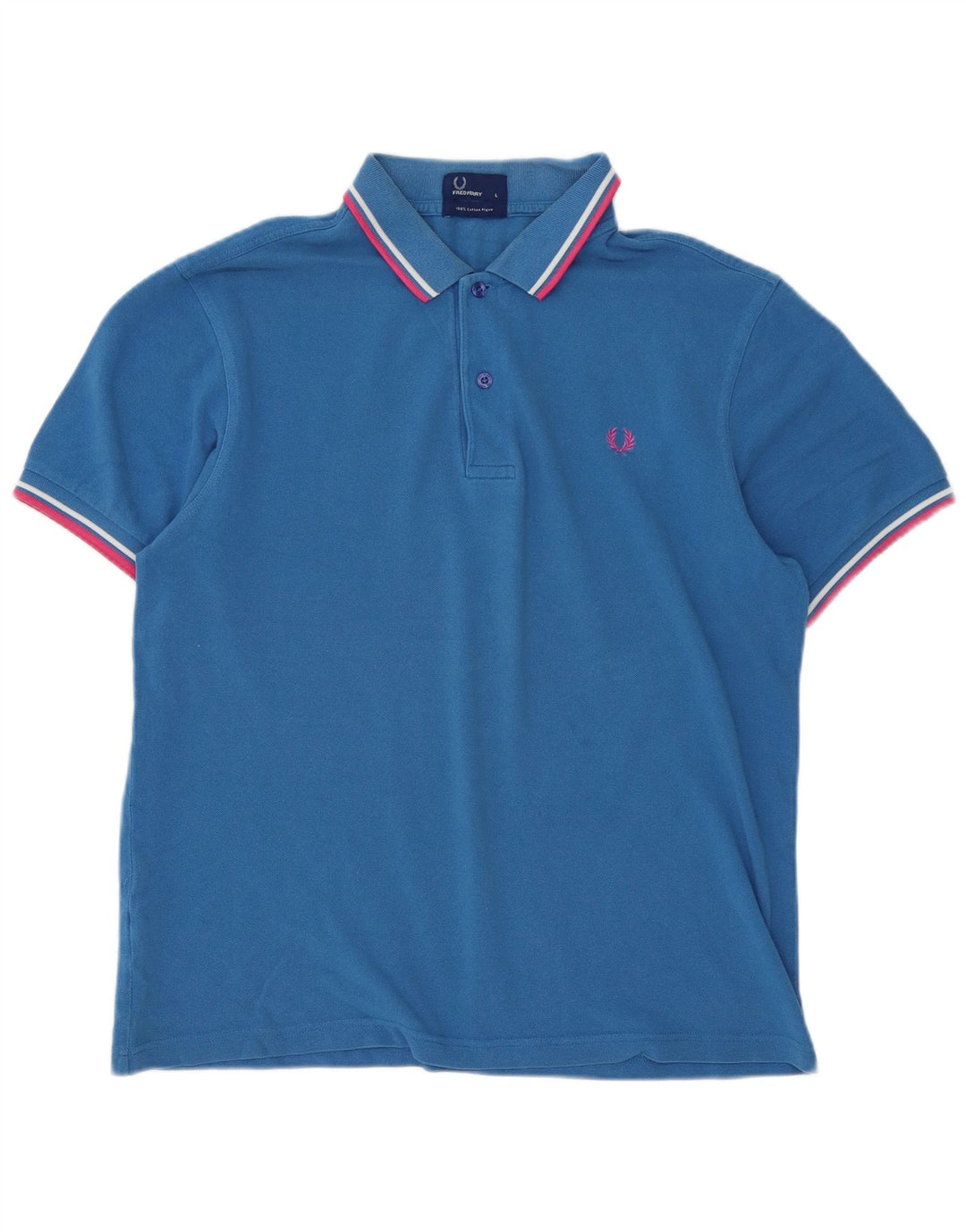 Polo da uomo Fred Perry grande in cotone blu
