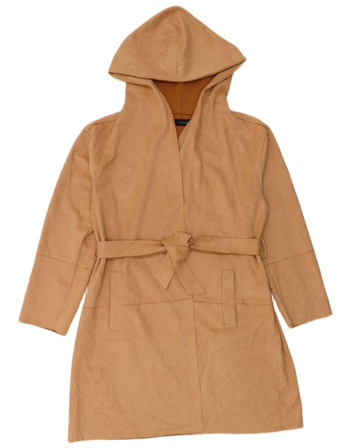 Cappotto con cappuccio da donna Zara UK 18 XL Beige
