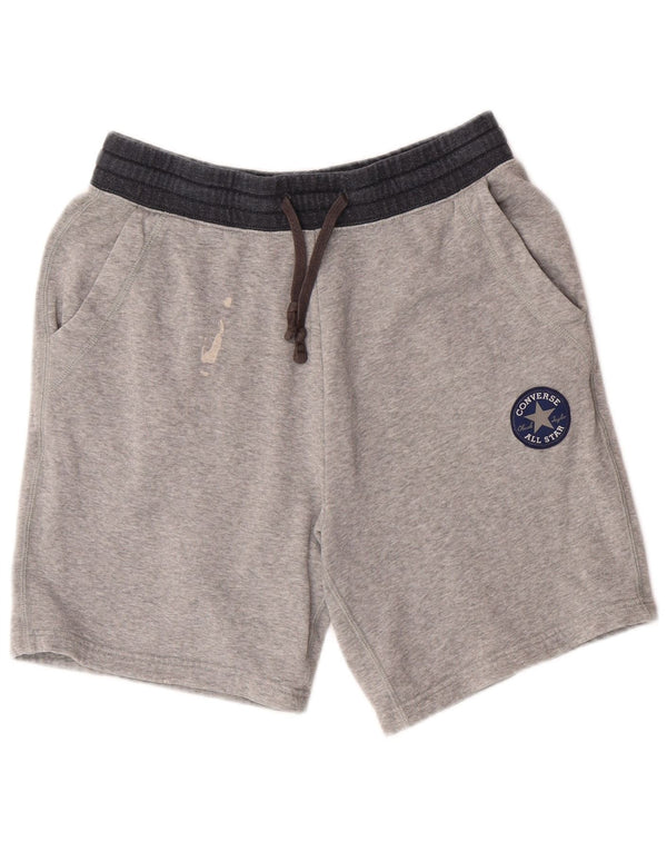 Pantaloncini casual con grafica Converse All Star da uomo piccoli W28 in cotone grigio