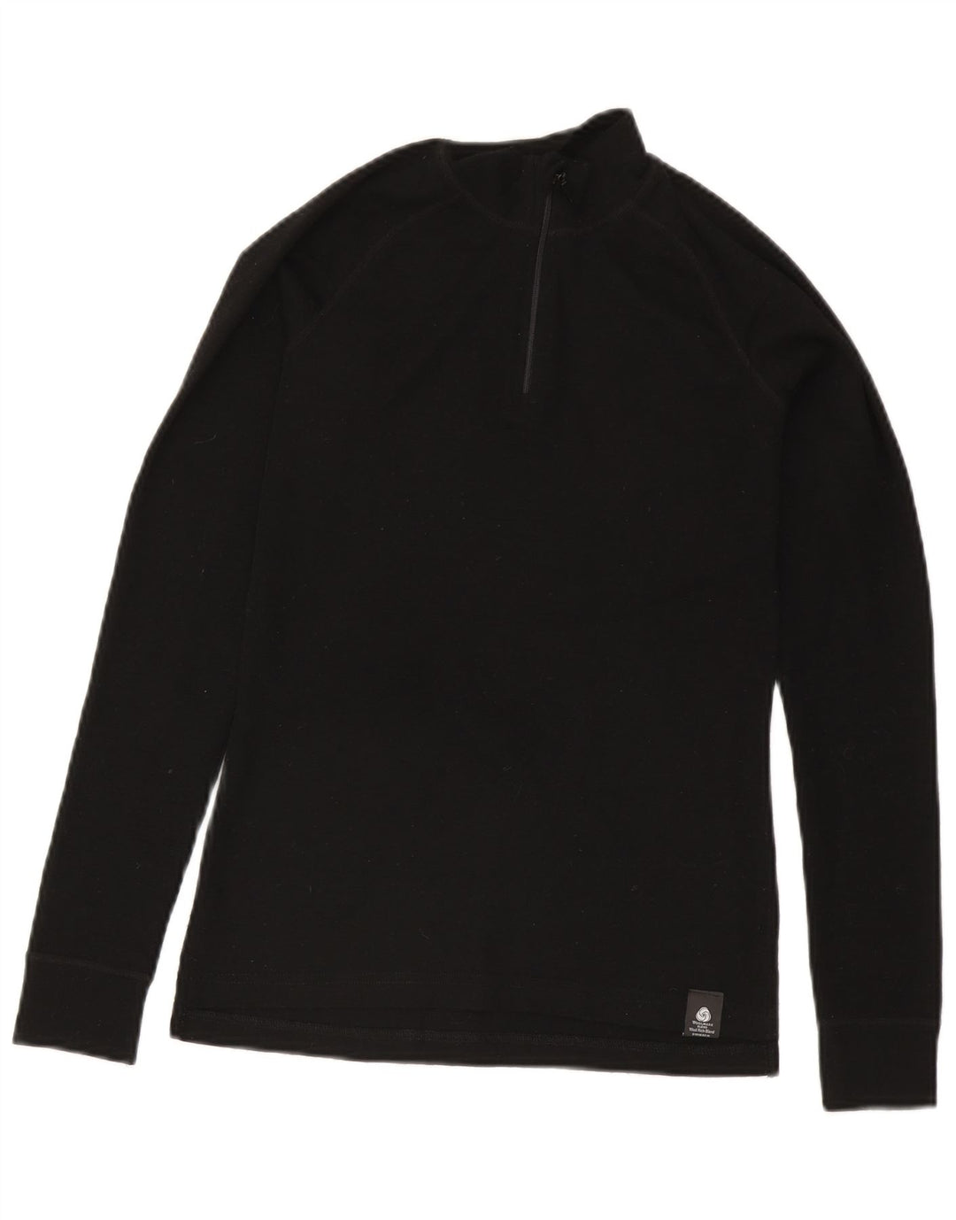 Maglione da donna con collo con zip Mountain Warehouse UK 10 piccolo in lana nera