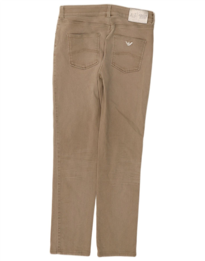 Jeans slim da donna Armani W30 L28 cotone beige