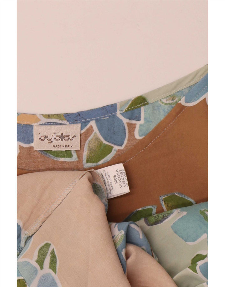 Byblos Camicetta corta da donna Top UK 14 Viscosa floreale multicolore media