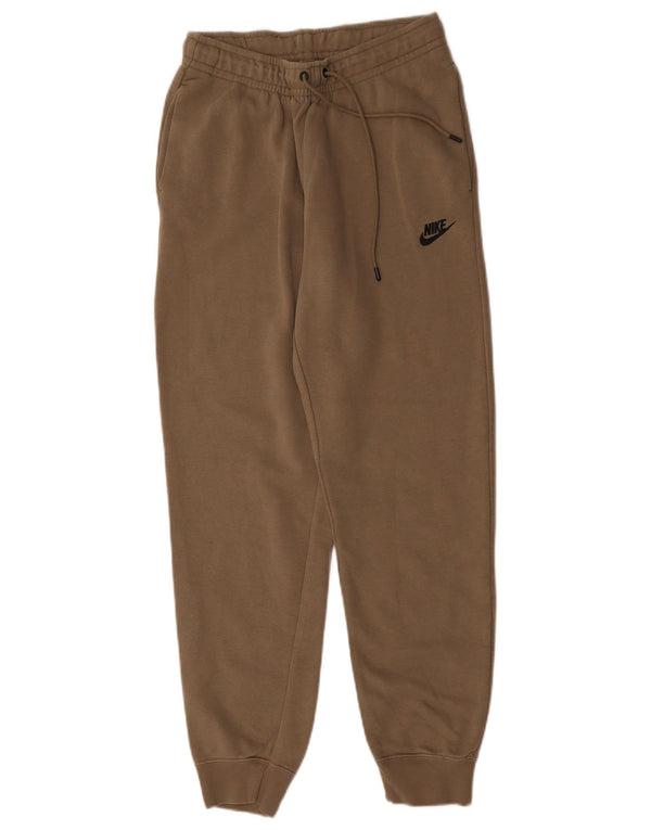 Pantaloni da tuta da donna Nike Joggers UK 8 Small Marrone Cotone