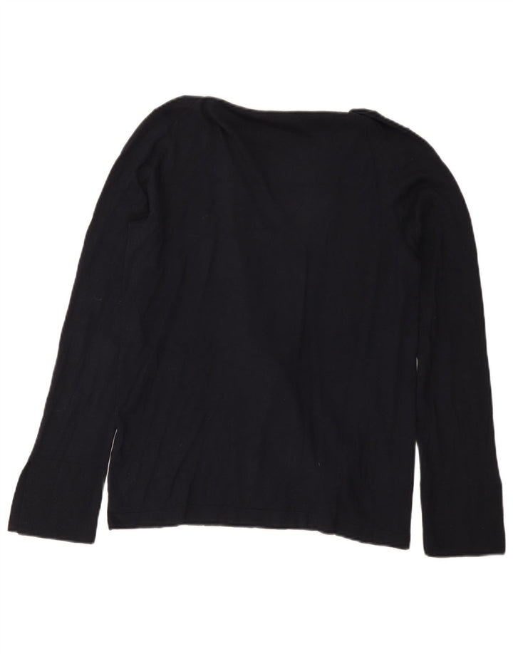 Massimo Dutti Maglione da donna con collo a scialle UK 12 Medio Blu navy