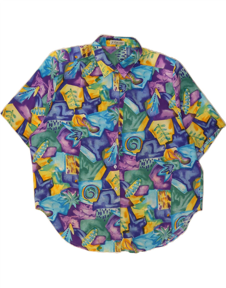 JEAN PIERRE MICHELET Womens Oversized Shirt Blouse IT 48 XL Multicoloured Vintage Jean Pierre Michelet and Second-Hand Jean Pierre Michelet from Messina Hembry 