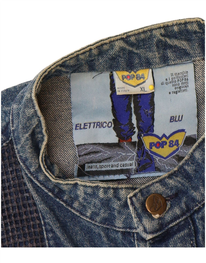 Giacca di jeans da uomo POP 84 UK 42 XL Cotone blu