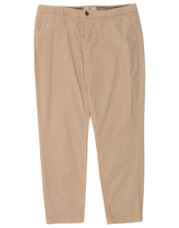 Pantaloni chino slim da donna Fat Face UK 16 Large W36 L29 Cotone beige
