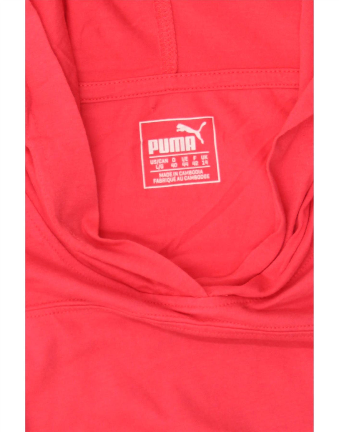 PUMA Womens Oversized Hooded Top Long Sleeve UK 14 Large Red Vintage Puma and Second-Hand Puma from Messina Hembry 