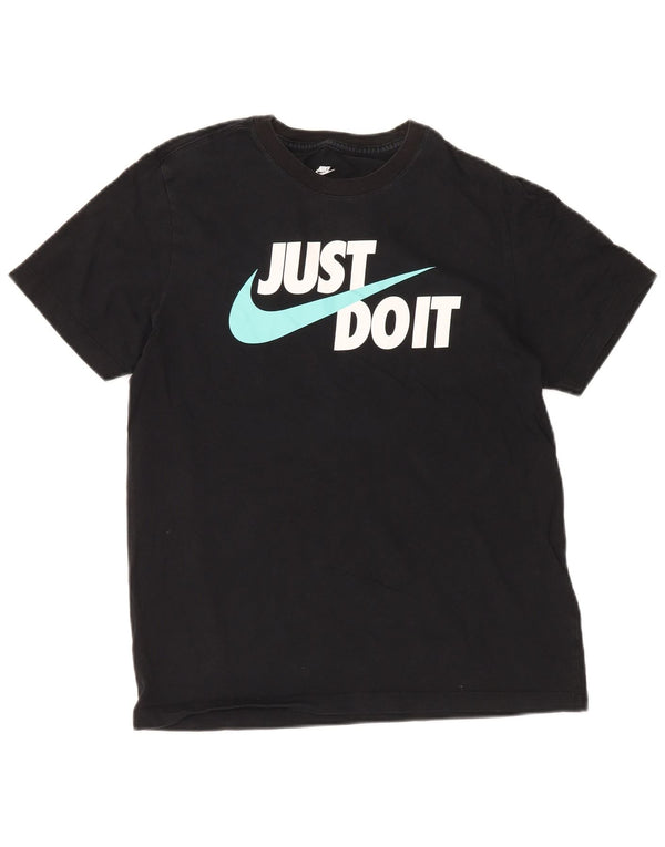 T-shirt grafica da donna Nike Top UK 14 grande cotone nero