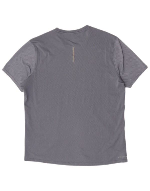 T-shirt Nike da uomo a maniche corte, top grande, in poliestere chiazzato blu