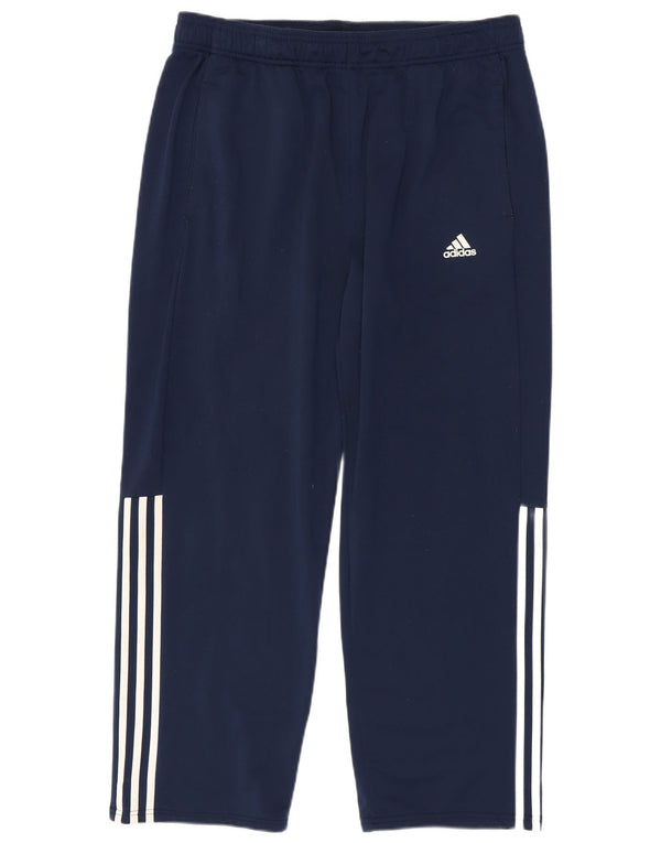 Pantaloni da tuta da uomo Adidas UK 48/50 XL poliestere blu navy