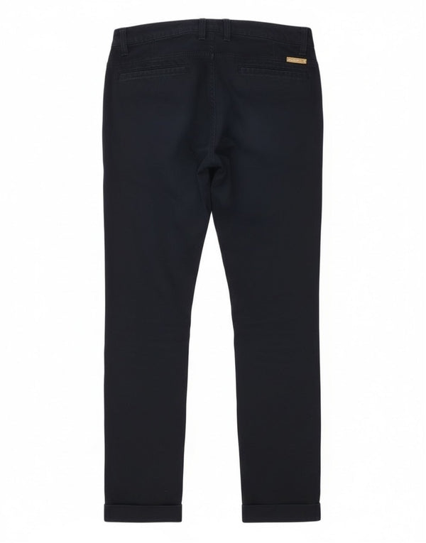 Pantaloni Casual Slim Donna Trussardi W27 L29 Blu Navy Cotone