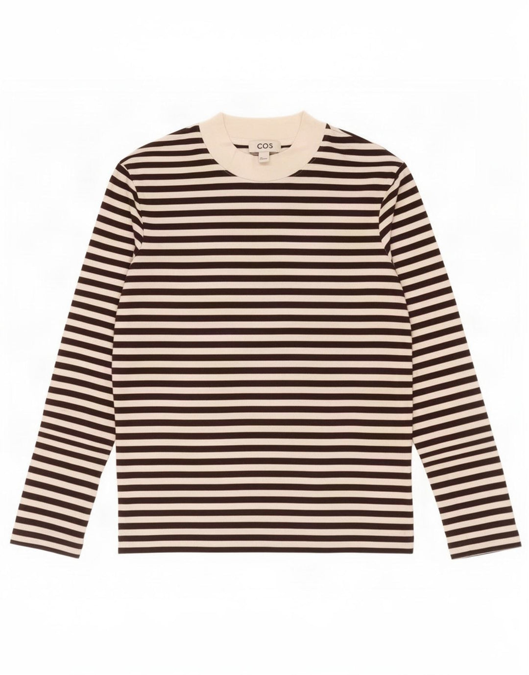 Cos Top oversize da donna a maniche lunghe UK 10 Piccolo cotone a righe nere