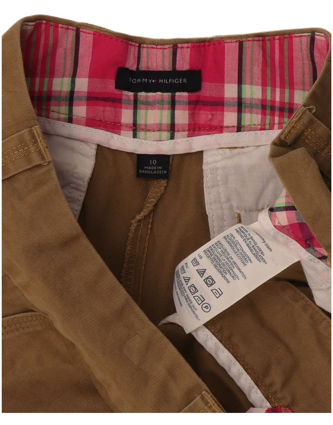 Tommy Hilfiger Womens Chino Shorts US 10 Large W27  Brown Cotton