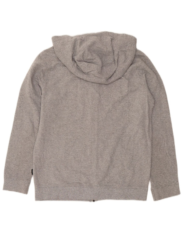 Felpa con cappuccio e zip grafica da donna VANS UK 14 Large in cotone grigio