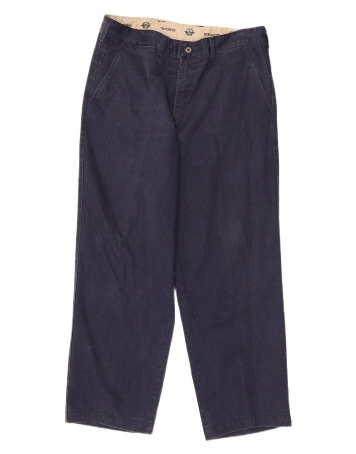 Pantaloni chino dritti da uomo Dockers W34 L27 Blu Navy