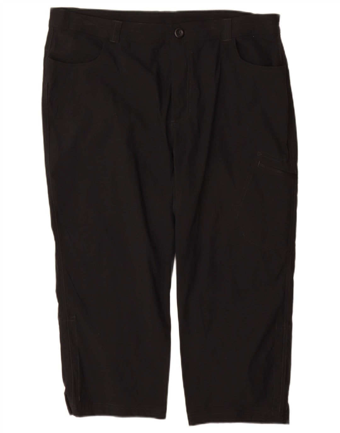 Pantaloni Capri cargo da donna Eddie Bauer US 16 2XL W38 L21 Nylon nero