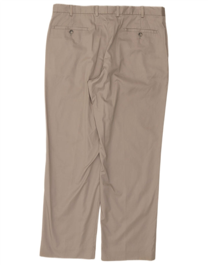 MARKS & SPENCER Pantaloni da abito dritti da uomo W36 L31 Cotone grigio
