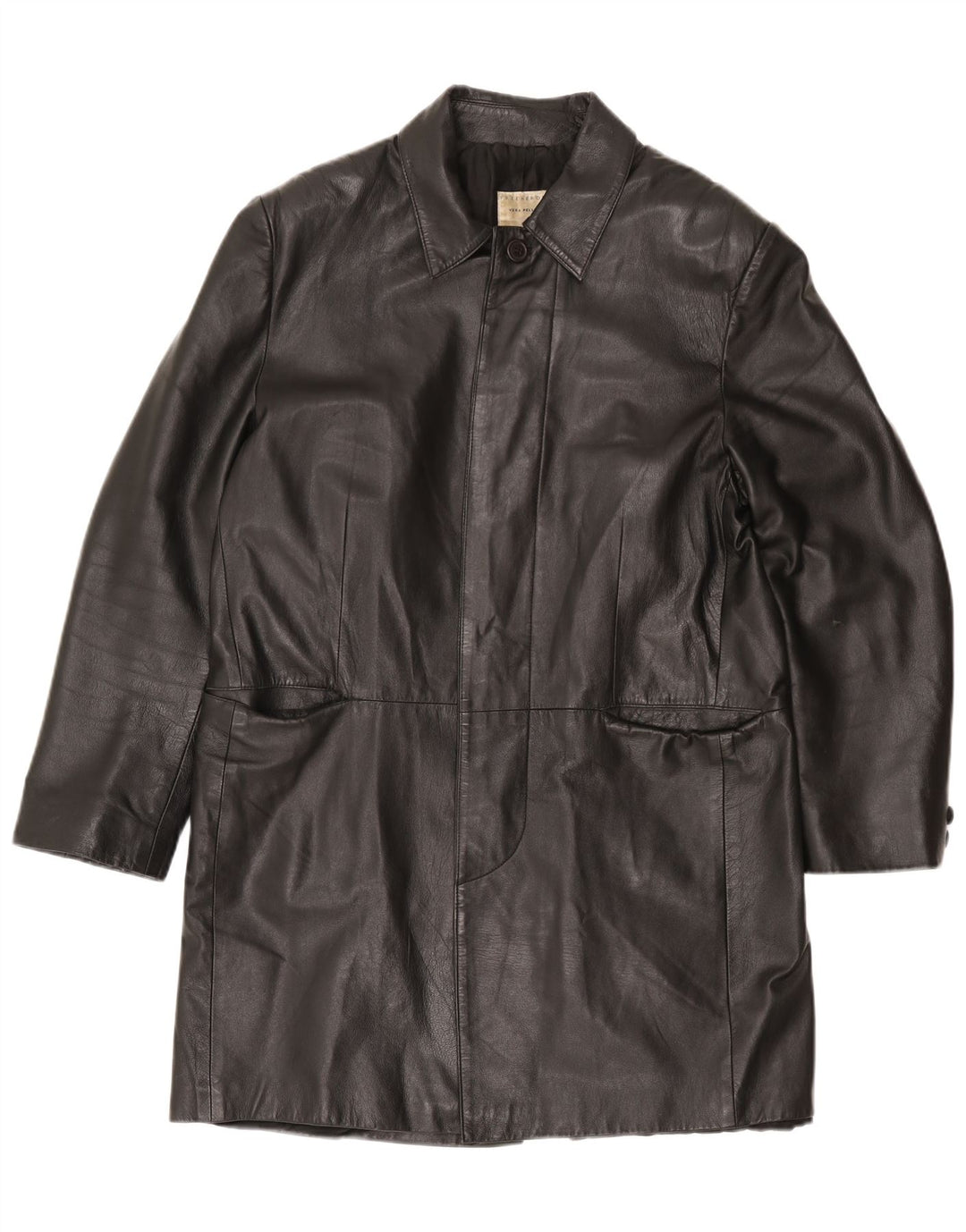 Cappotto Uomo In Pelle Airone Libero Conbipel IT 48 Medio Pelle Nera
