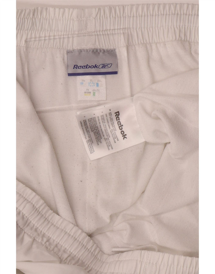 REEBOK Mens Tracksuit Trousers XL White Polyester Vintage Reebok and Second-Hand Reebok from Messina Hembry 