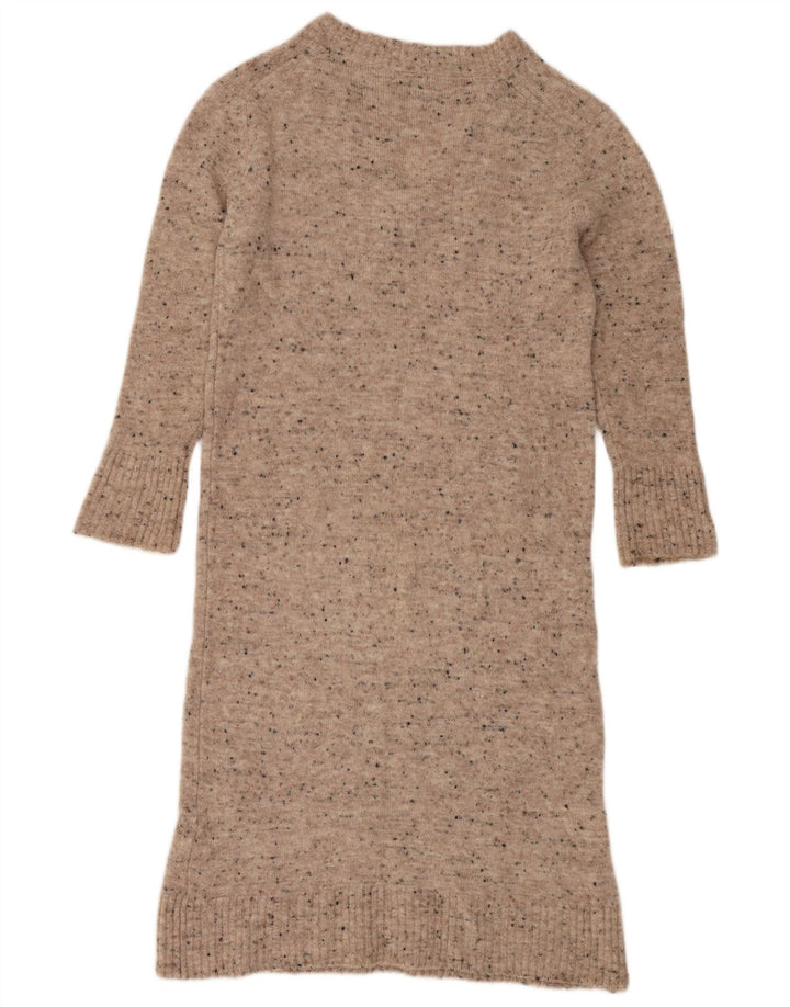 Abito maglione a maniche lunghe da donna Massimo Dutti UK 10 piccolo grigio chiazzato