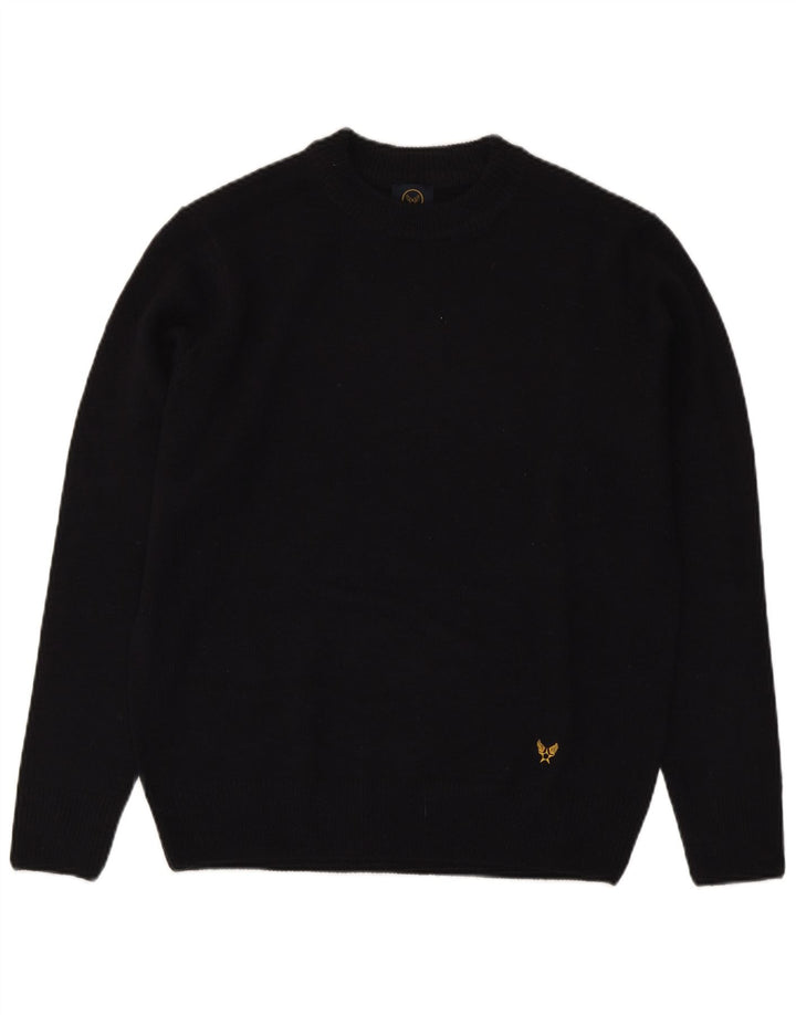 Maglione maglione girocollo da uomo Avirex grande acrilico blu navy