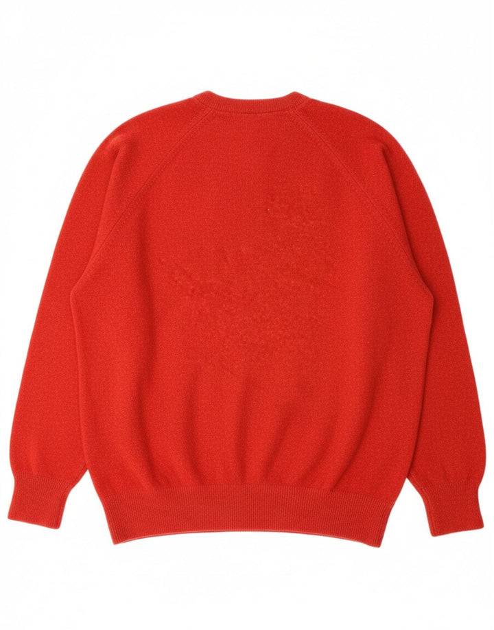LYLE & SCOTT Mens Crew Neck Jumper Sweater Large Red