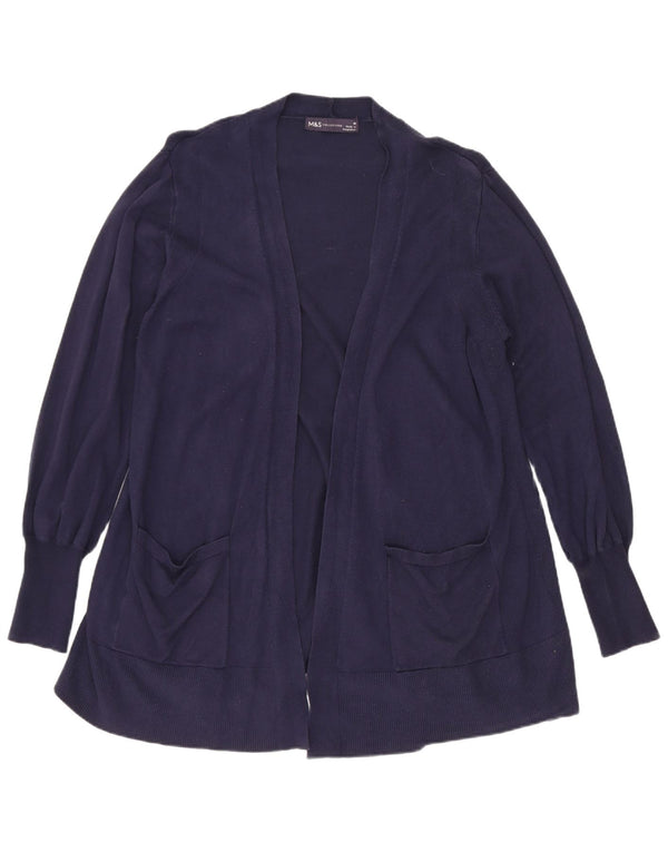 Maglione cardigan lungo da donna Marks & Spencer blu navy medio