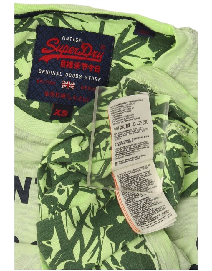 T-shirt grafica da uomo SUPERDRY Top XS in cotone verde