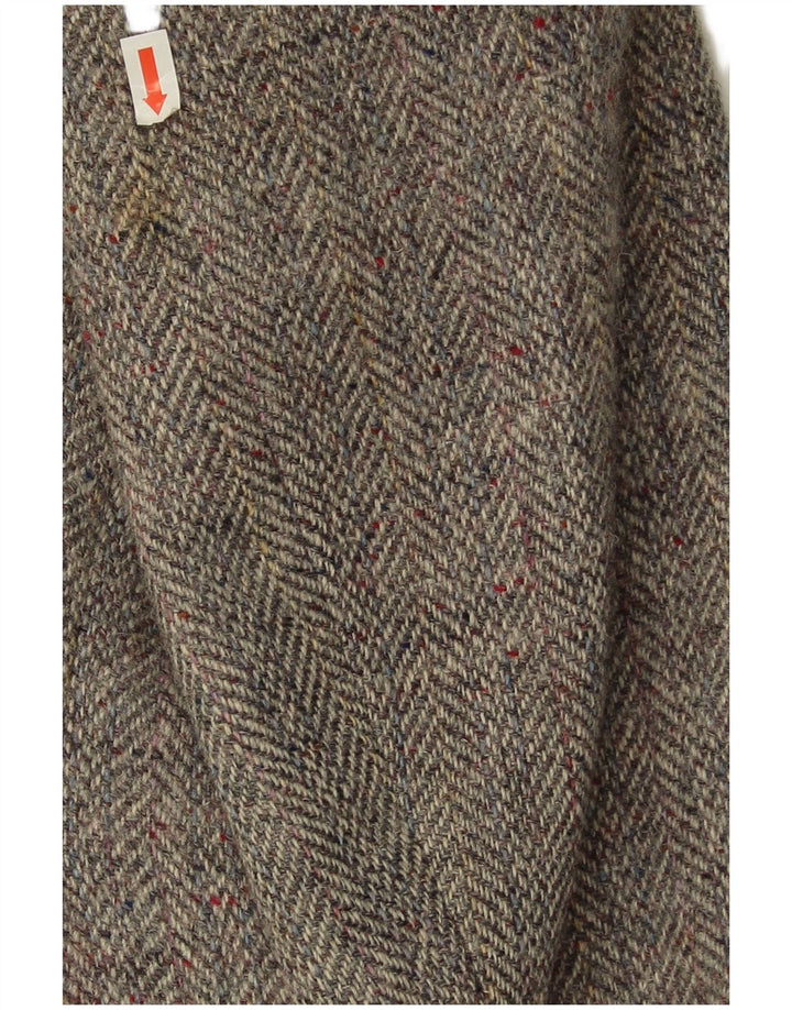 Giacca blazer da uomo in tweed Harris Dunn & Co UK 41 grande spina di pesce grigia