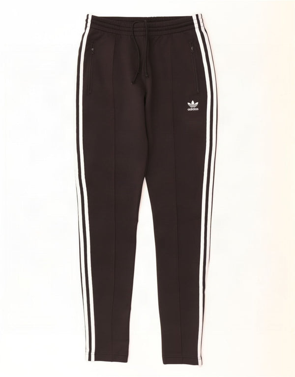 Pantaloni della tuta da donna Adidas UK 8 piccoli in cotone nero