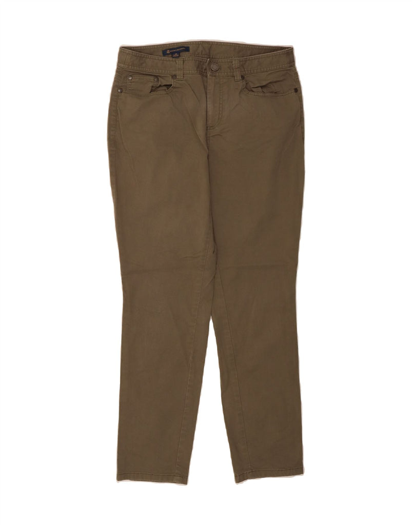BROOKS BROTHERS Womens Slim Casual Trousers US 10 Large W30 L30 Khaki Vintage Brooks Brothers and Second-Hand Brooks Brothers from Messina Hembry 